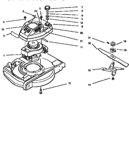 Fuel Tank And Blade Assembly Diagram and Parts List for 10301 590001-5999999 Lawn Boy Lawn Mower